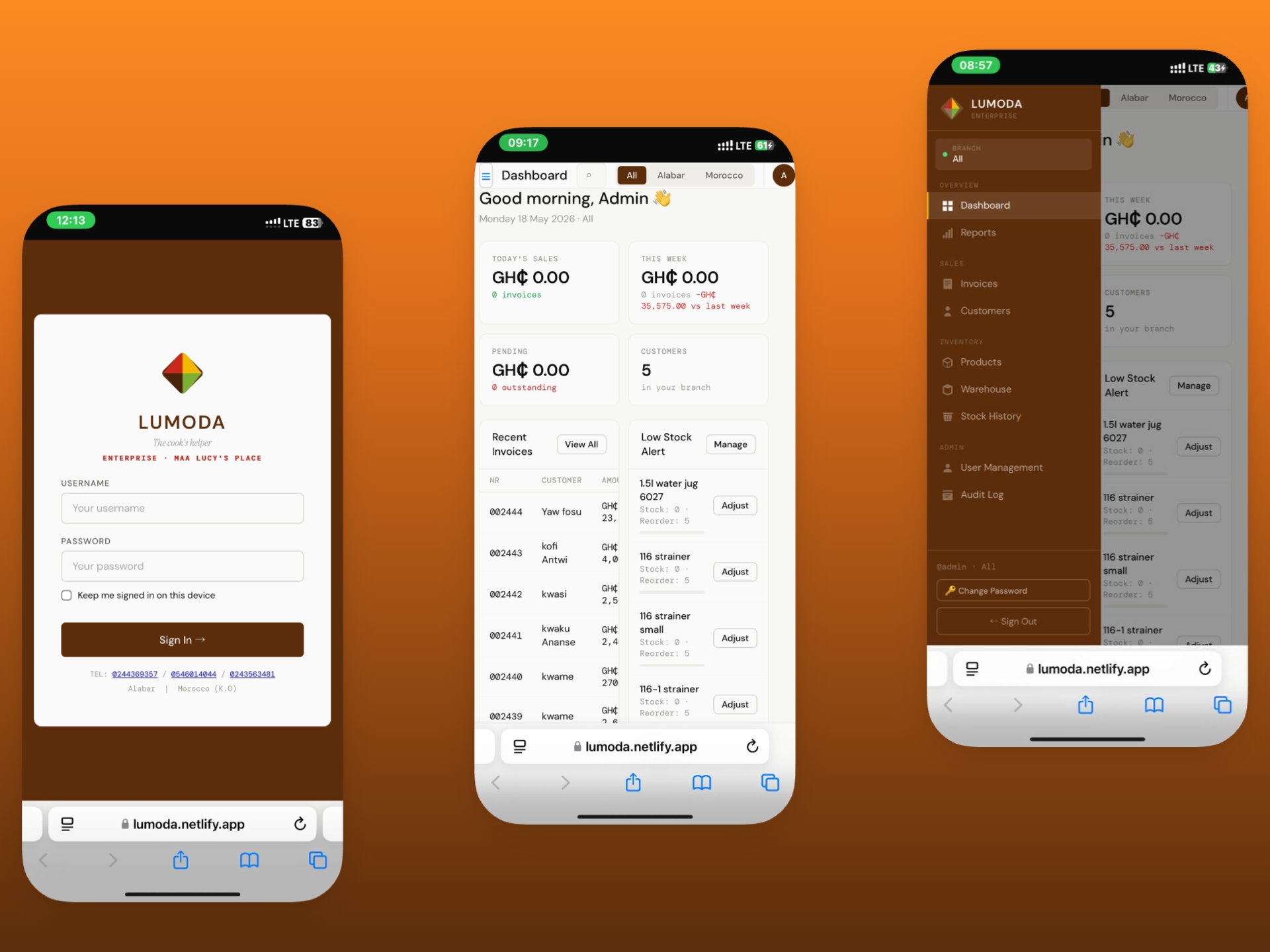 MRA Systems main dashboard preview