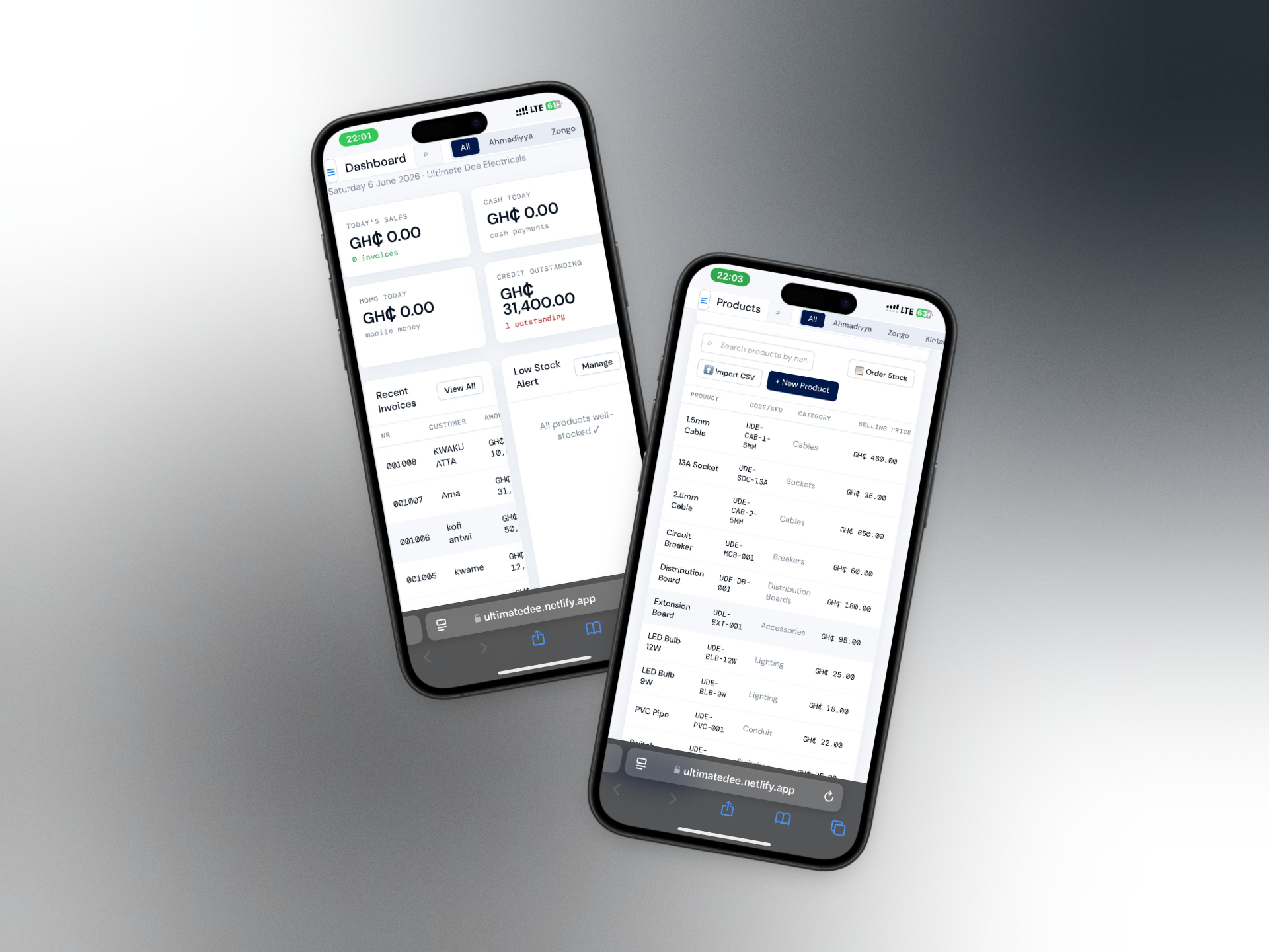 Ultimate Dee product tracking mockup